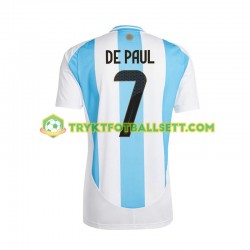 Herre Argentina drakt De Paul 7 Copa America Hjemme 2024 Korte Ermer