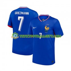 Herre Frankrike drakt Antoine Griezmann 7 Hjemme Euro 2024 Blå Korte Ermer Herre Frankrike drakt Antoine Griezmann 7 Hjemme Euro 2024 Blå Korte Ermer