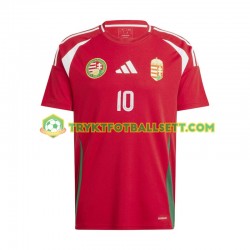 Herre Ungarn drakt Dominik Szoboszlai 10 Hjemme Euro 2024 Rød Korte Ermer