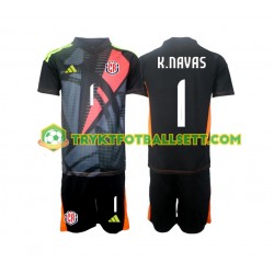 3-13 år Barn Keeper Costa Rica drakt Keylor Navas 1 Tredje 2024 Svart Korte Ermer