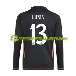 Herre Keeper Real Madrid drakt Andriy Lunin 13 Borte 2024-2025 Blå Langermet Herre Keeper Real Madrid drakt Andriy Lunin 13 Borte 2024-2025 Blå Langermet