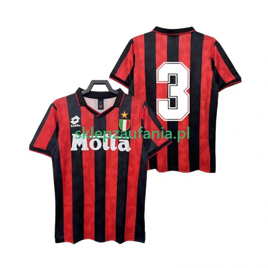 Herre AC Milan drakt 3 1993 Retro Hjemme 1994 Korte Ermer