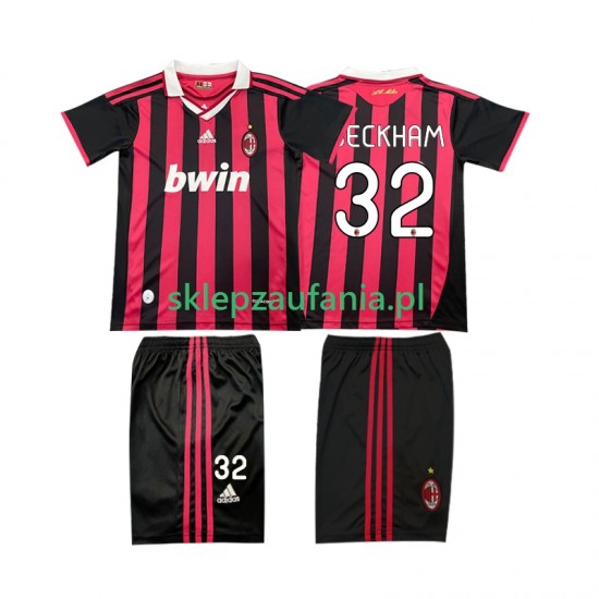 3-13 år Barn AC Milan drakt BECKHAM 32 2009 Retro Hjemme 2010 Korte Ermer
