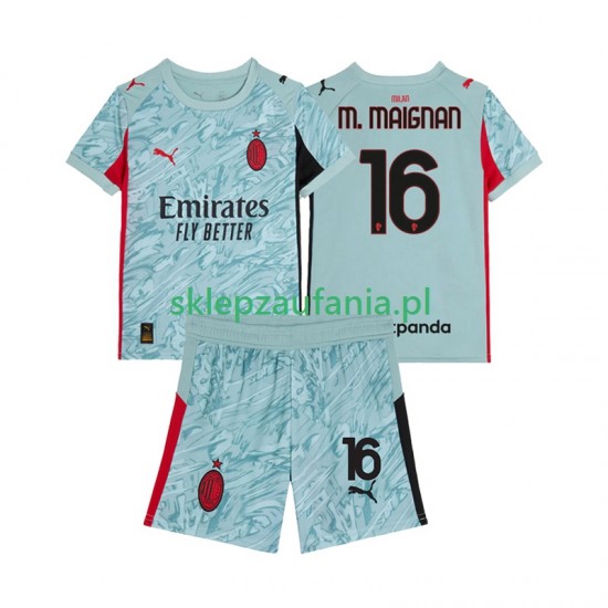 3-13 år Barn Keeper AC Milan drakt Mike Maignan 16 Hjemme 2025-2026 Korte Ermer