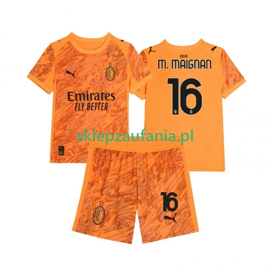 3-13 år Barn Keeper AC Milan drakt Mike Maignan 16 Tredje 2025-2026 Korte Ermer