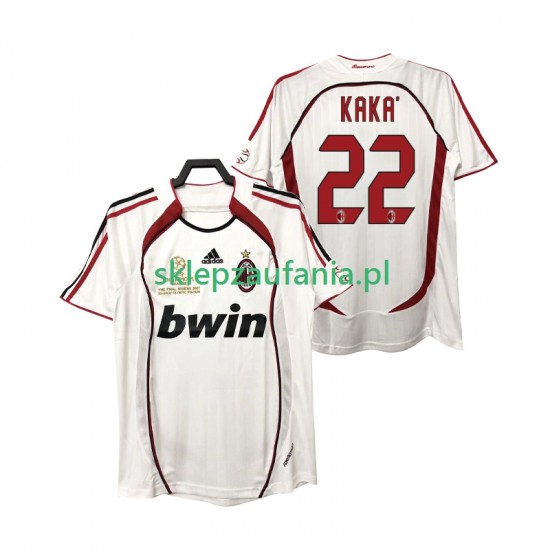 Herre AC Milan drakt KAKA 22 2007 Retro Borte 2006 Korte Ermer