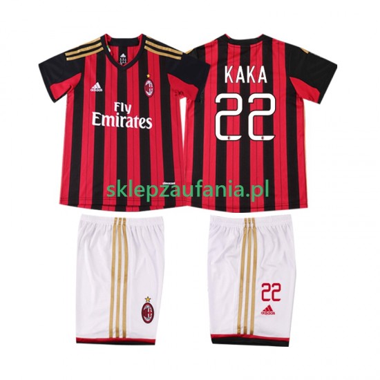 3-13 år Barn AC Milan drakt KAKA 22 2013 2014 Retro Hjemme Korte Ermer