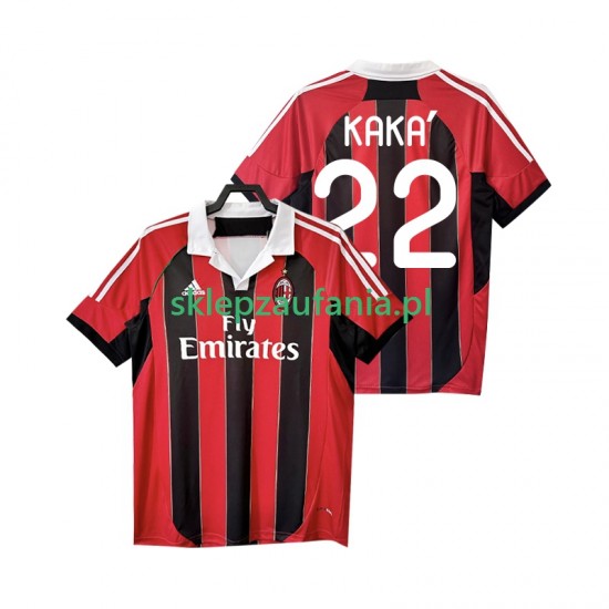 Herre AC Milan drakt KAKA 22 2012 2013 Retro Hjemme Korte Ermer