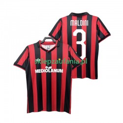 Herre AC Milan drakt MALDINI 3 1991 Retro Hjemme 1990 Korte Ermer Herre AC Milan drakt MALDINI 3 1991 Retro Hjemme 1990 Korte Ermer