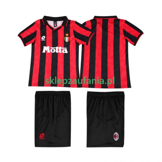 3-13 år Barn AC Milan drakt 1993 Retro Hjemme 1994 Korte Ermer