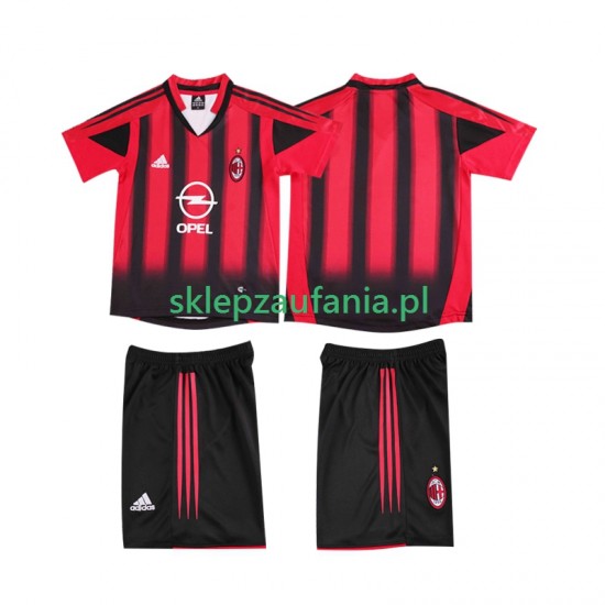 3-13 år Barn AC Milan drakt 2005 Retro Hjemme 2004 Korte Ermer