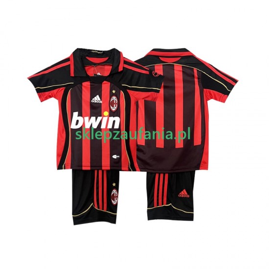 3-13 år Barn AC Milan drakt 2007 Retro Hjemme 2006 Korte Ermer