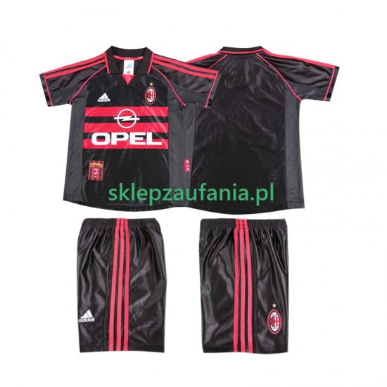 3-13 år Barn AC Milan drakt 1998 Retro Tredje 1999 Korte Ermer