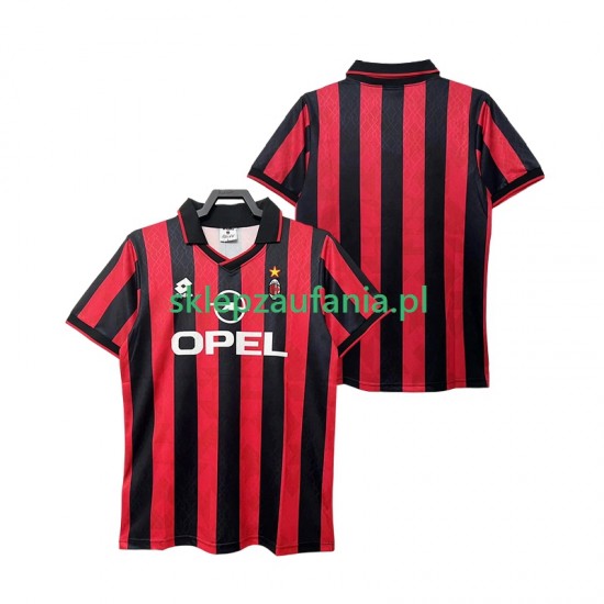 Herre AC Milan drakt 1995 1996 Retro Hjemme Korte Ermer