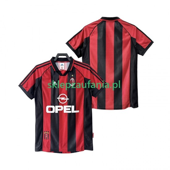 Herre AC Milan drakt 1998 Retro Hjemme 1999 Korte Ermer
