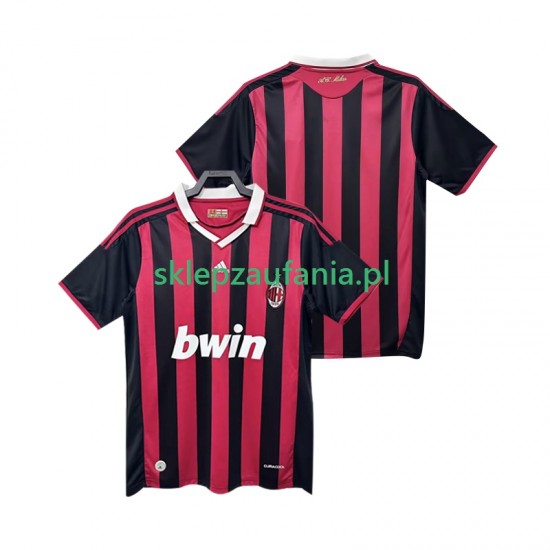Herre AC Milan drakt 2009 Retro Hjemme 2010 Korte Ermer