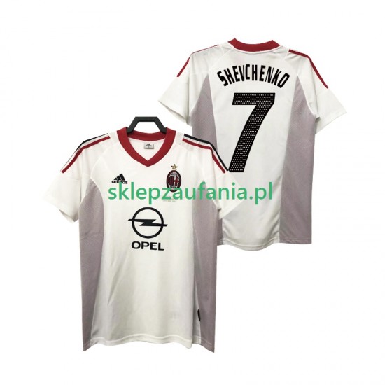 Herre AC Milan drakt SHEVCHENKO 7 2005 Retro Borte 2004 Korte Ermer