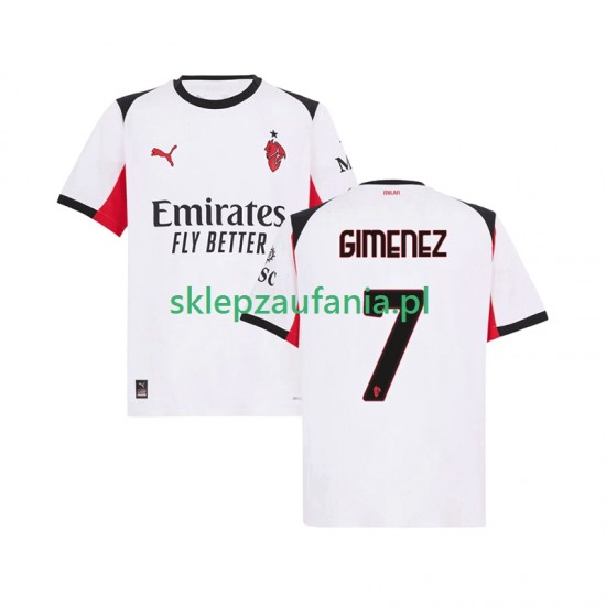 Herre AC Milan drakt Santiago Gimenez 7 Borte 2025-2026 Korte Ermer