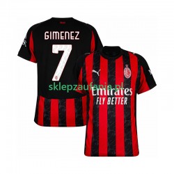 Herre AC Milan drakt Santiago Gimenez 7 Hjemme 2025-2026 Korte Ermer Herre AC Milan drakt Santiago Gimenez 7 Hjemme 2025-2026 Korte Ermer