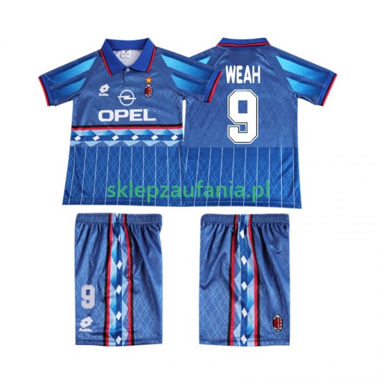 3-13 år Barn AC Milan drakt WEAH 9 1995 1996 Retro Borte Korte Ermer
