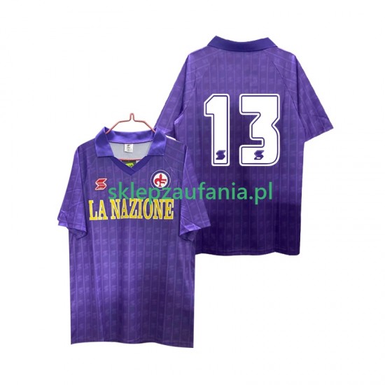 Herre Fiorentina drakt 13 1989 Retro Hjemme 1990 Korte Ermer