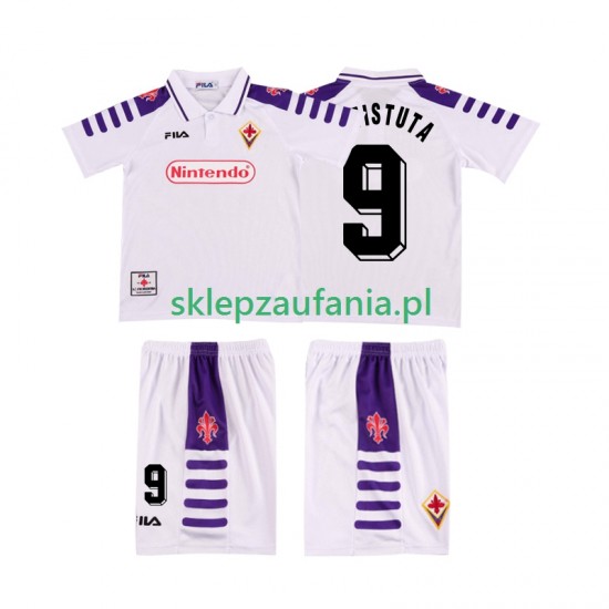 3-13 år Barn Fiorentina drakt BASTUTA 9 1998 Retro Borte 1999 Korte Ermer