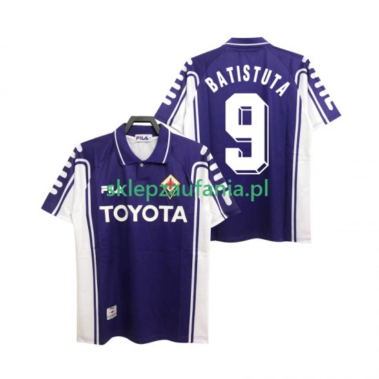 Herre Fiorentina drakt BASTUTA 9 2000 Retro Hjemme 1999 Korte Ermer
