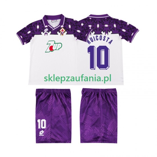 3-13 år Barn Fiorentina drakt RUI COSTA 10 1992 1993 Retro Borte Korte Ermer