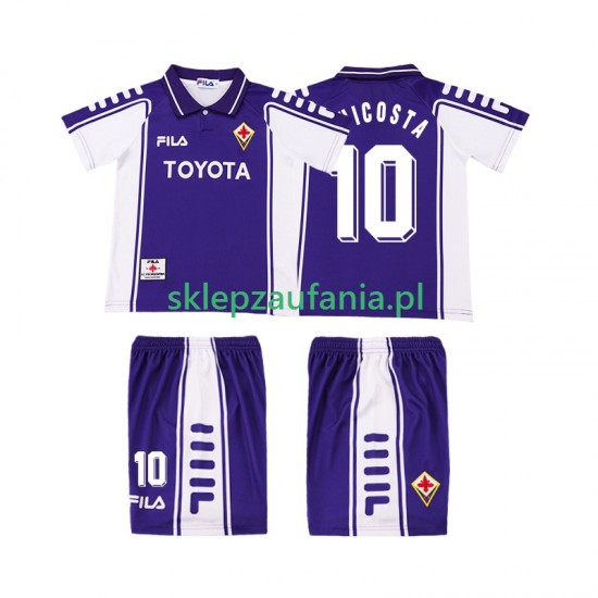 3-13 år Barn Fiorentina drakt RUI COSTA 10 2000 Retro Hjemme 1999 Korte Ermer