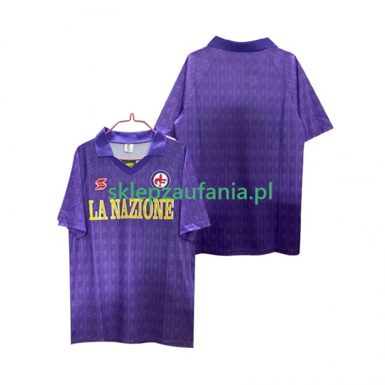 Herre Fiorentina drakt 1989 Retro Hjemme 1990 Korte Ermer