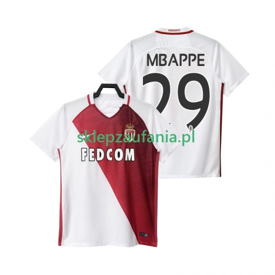 Herre AS Monaco drakt Mbappé 29 2016 2017 Hjemme Korte Ermer
