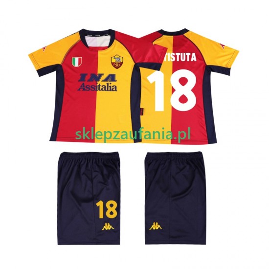 3-13 år Barn AS Roma drakt BATISTUTA 18 2001 Retro Hjemme Korte Ermer