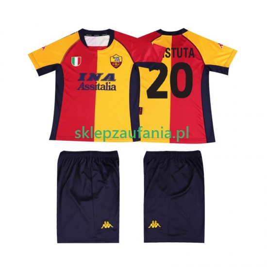 3-13 år Barn AS Roma drakt Batistuta 20 2000 2001 Retro Hjemme Korte Ermer