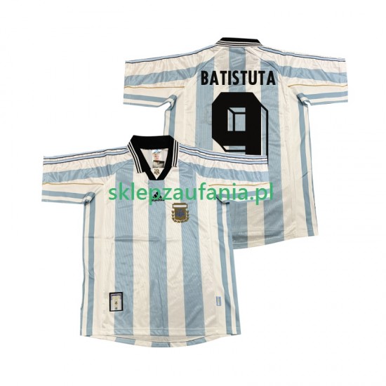 Herre Argentina drakt BATISUTA 9 1998 Retro Hjemme Korte Ermer