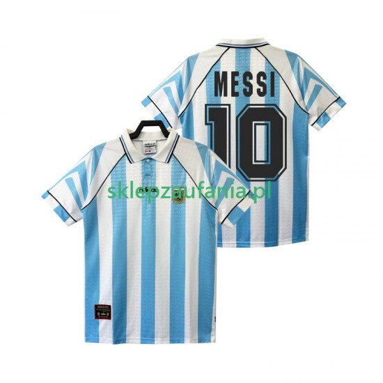 Herre Argentina drakt Lionel Messi 10 1996 1997 Retro Hjemme Korte Ermer