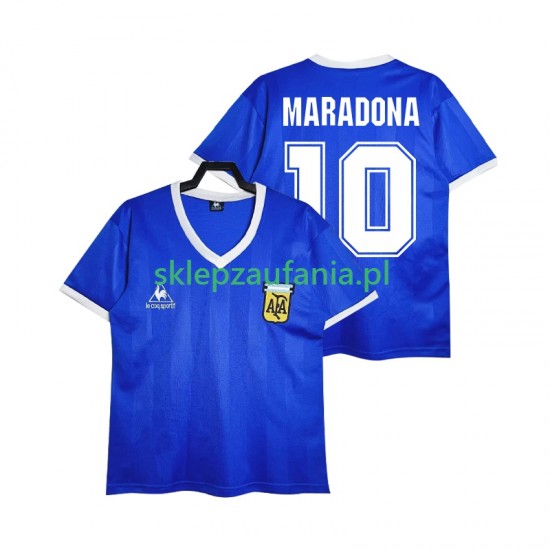 Herre Argentina drakt MARADONA 10 1986 Retro Borte Korte Ermer