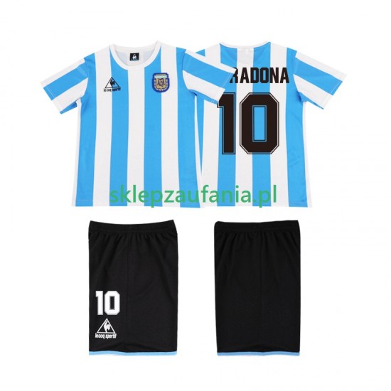 3-13 år Barn Argentina drakt MARADONA 10 1986 Retro Hjemme Korte Ermer