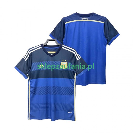 Herre Argentina drakt 2014 Retro Borte Korte Ermer