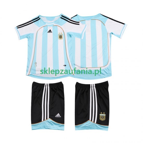 3-13 år Barn Argentina drakt 2007 Retro Hjemme 2006 Korte Ermer