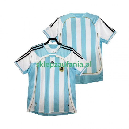 Herre Argentina drakt 2014 Retro Hjemme Korte Ermer