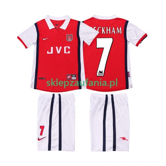 3-13 år Barn Arsenal drakt BECKHAM 7 1998 Retro Hjemme 1999 Korte Ermer
