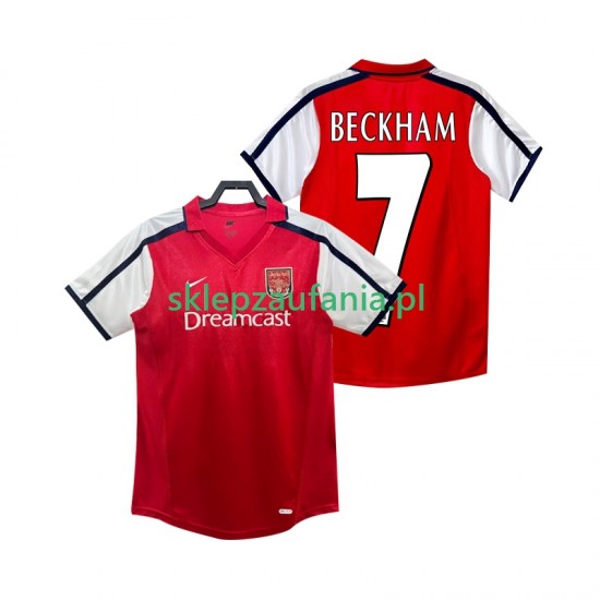 Herre Arsenal drakt BECKHAM 7 2001 2002 Retro Hjemme Korte Ermer