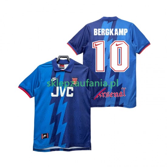 Herre Arsenal drakt BERGKAMP 10 1995 1996 Retro Borte Korte Ermer