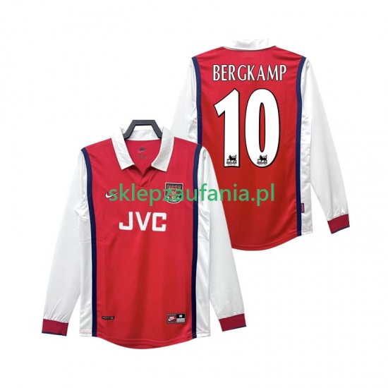 Herre Arsenal drakt BERGKAMP 10 1998 Retro Hjemme 1999 Langermet