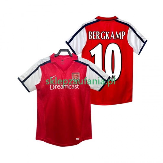 Herre Arsenal drakt BERGKAMP 10 2001 2002 Retro Hjemme Korte Ermer