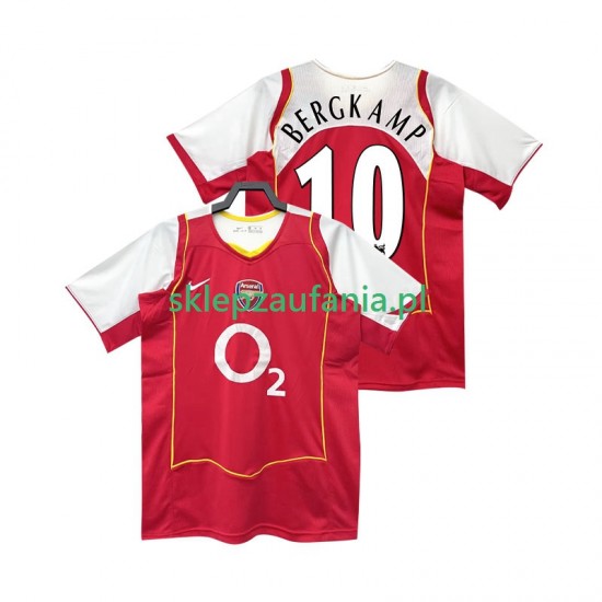 Herre Arsenal drakt BERGKAMP 10 2005 Retro Hjemme 2004 Korte Ermer