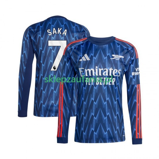 Herre Arsenal drakt Bukayo Saka 7 Borte 2025-2026 Langermet