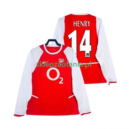 Herre Arsenal drakt Henry 14 2002 2003 Retro Hjemme Langermet