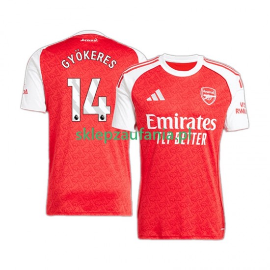 Herre Arsenal drakt Viktor Gyokeres 14 Hjemme 2025-2026 Korte Ermer