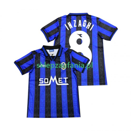 Herre Atalanta drakt INZAGHI 8 1996 1997 Hjemme Korte Ermer